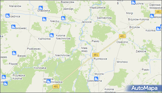 mapa Mała Wieś gmina Konopnica, Mała Wieś gmina Konopnica na mapie Targeo