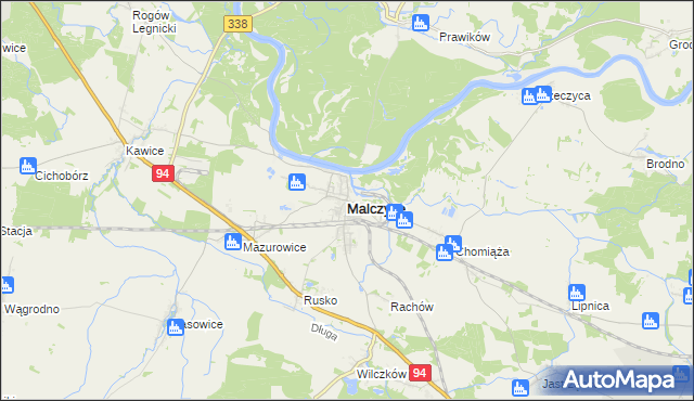 mapa Malczyce powiat średzki, Malczyce powiat średzki na mapie Targeo