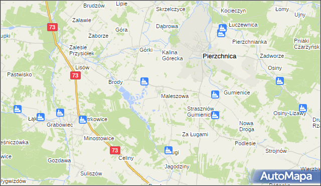 mapa Maleszowa, Maleszowa na mapie Targeo