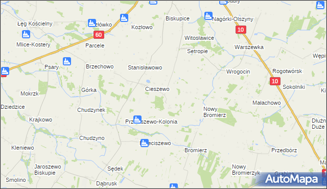 mapa Maliszewko, Maliszewko na mapie Targeo