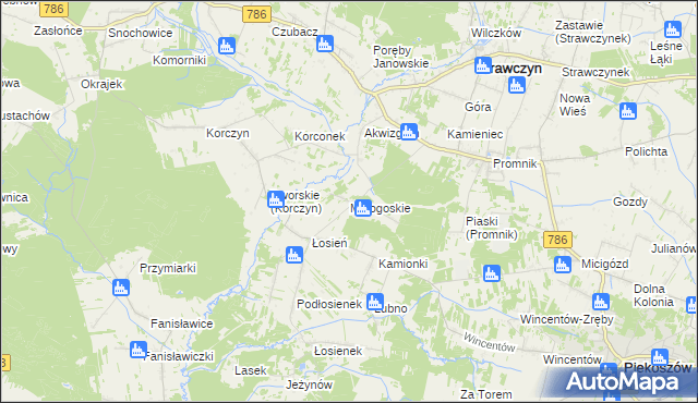 mapa Małogoskie, Małogoskie na mapie Targeo