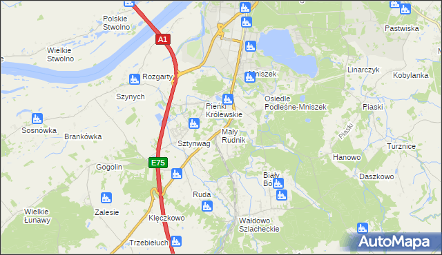 mapa Mały Rudnik, Mały Rudnik na mapie Targeo