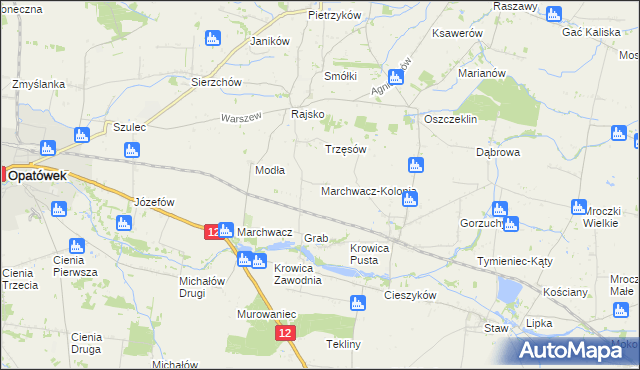 mapa Marchwacz-Kolonia, Marchwacz-Kolonia na mapie Targeo