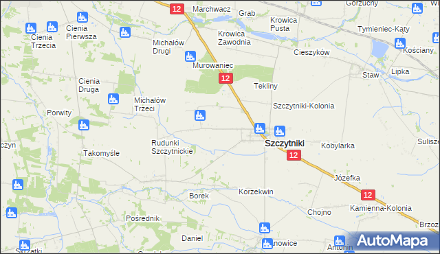 mapa Marcjanów gmina Szczytniki, Marcjanów gmina Szczytniki na mapie Targeo