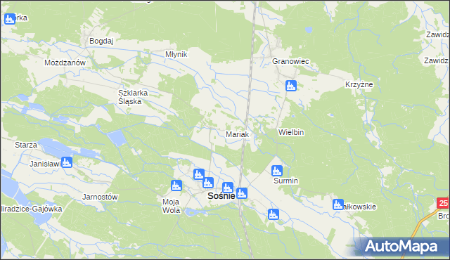 mapa Mariak, Mariak na mapie Targeo