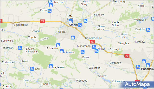 mapa Mariampol gmina Stopnica, Mariampol gmina Stopnica na mapie Targeo