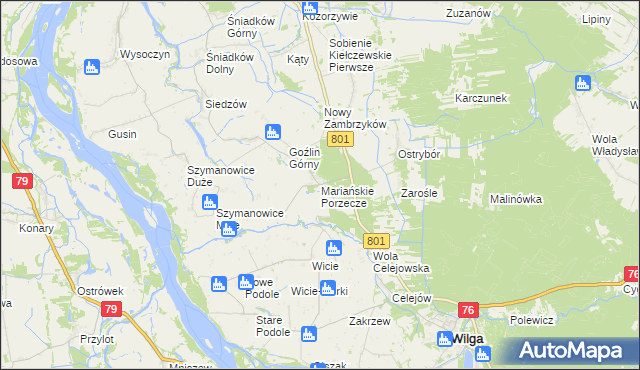 mapa Mariańskie Porzecze, Mariańskie Porzecze na mapie Targeo