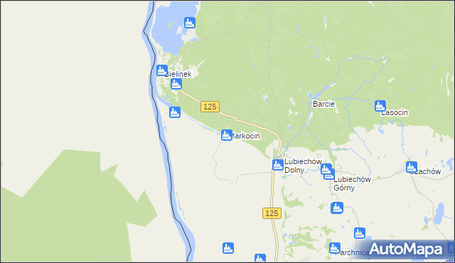 mapa Markocin gmina Cedynia, Markocin gmina Cedynia na mapie Targeo