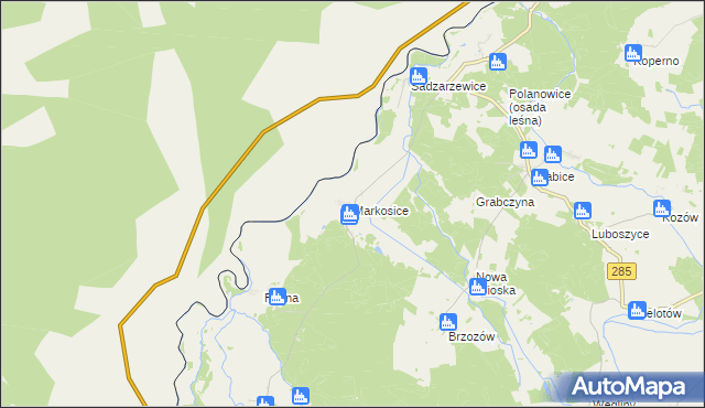 mapa Markosice, Markosice na mapie Targeo