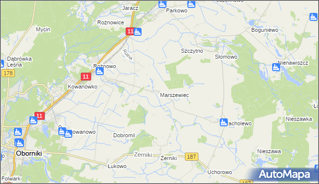 mapa Marszewiec, Marszewiec na mapie Targeo