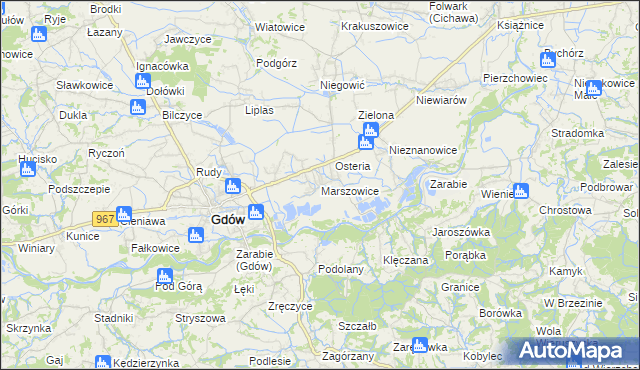 mapa Marszowice gmina Gdów, Marszowice gmina Gdów na mapie Targeo