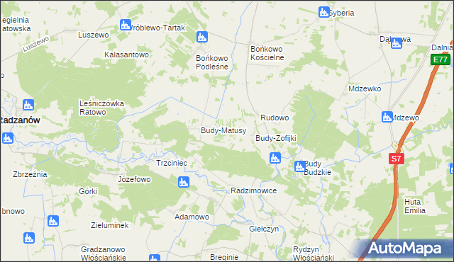 mapa Marysinek gmina Strzegowo, Marysinek gmina Strzegowo na mapie Targeo