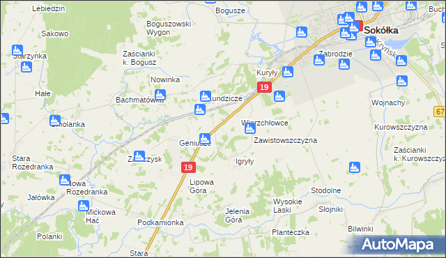 mapa Maślanka, Maślanka na mapie Targeo