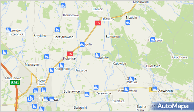 mapa Masłów, Masłów na mapie Targeo