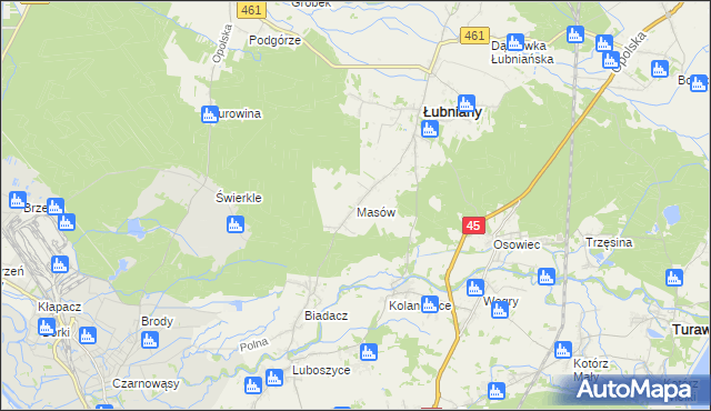 mapa Masów, Masów na mapie Targeo