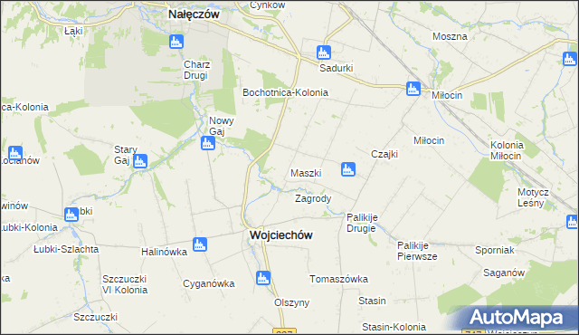 mapa Maszki, Maszki na mapie Targeo