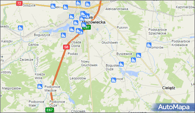 mapa Matyldów gmina Rawa Mazowiecka, Matyldów gmina Rawa Mazowiecka na mapie Targeo