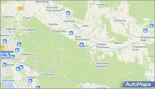 mapa Maziarka gmina Staszów, Maziarka gmina Staszów na mapie Targeo