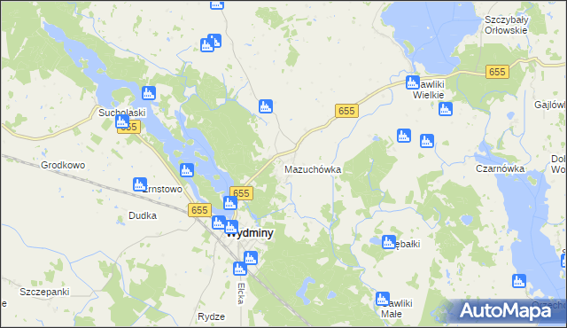 mapa Mazuchówka, Mazuchówka na mapie Targeo