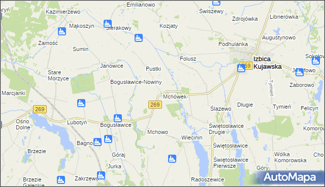 mapa Mchówek, Mchówek na mapie Targeo