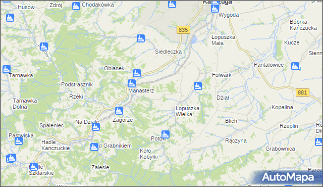 mapa Medynia Kańczucka, Medynia Kańczucka na mapie Targeo