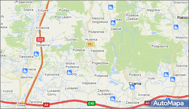 mapa Medynia Łańcucka, Medynia Łańcucka na mapie Targeo