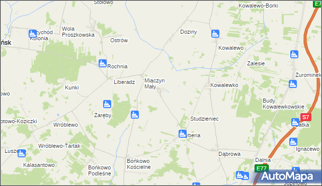 mapa Miączyn Duży, Miączyn Duży na mapie Targeo