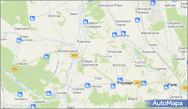 mapa Michalinów, Michalinów na mapie Targeo