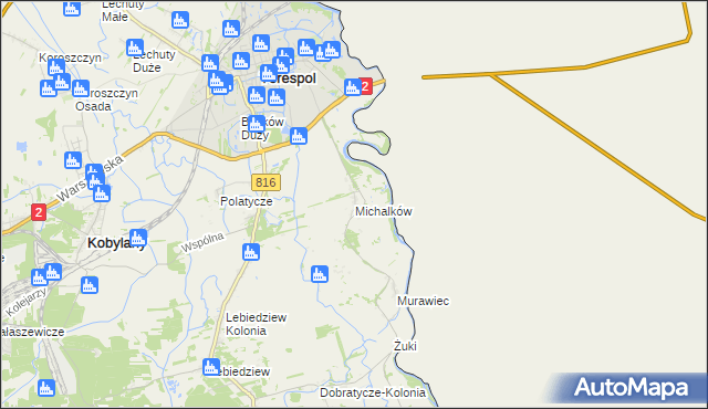 mapa Michalków, Michalków na mapie Targeo