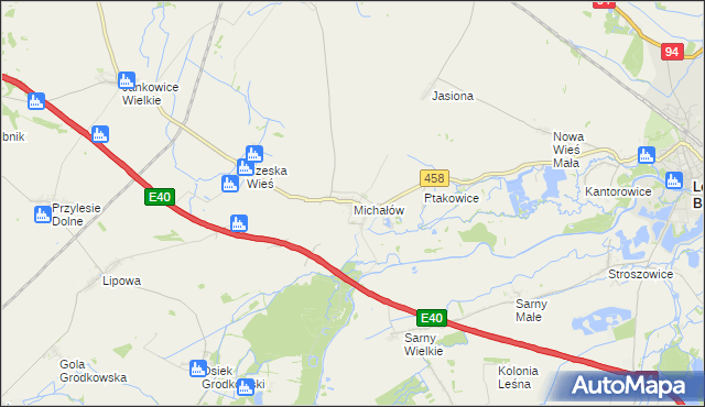 mapa Michałów gmina Olszanka, Michałów gmina Olszanka na mapie Targeo