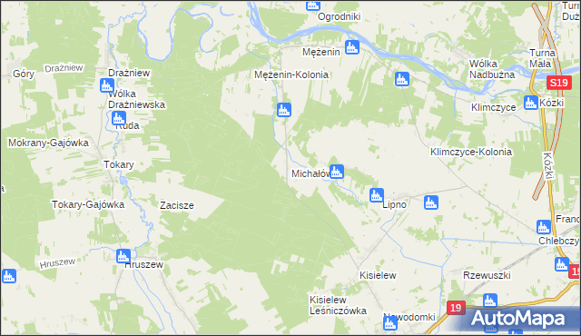 mapa Michałów gmina Platerów, Michałów gmina Platerów na mapie Targeo