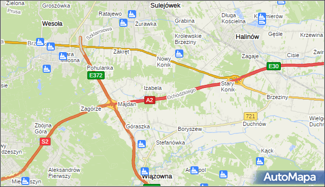 mapa Michałówek gmina Wiązowna, Michałówek gmina Wiązowna na mapie Targeo