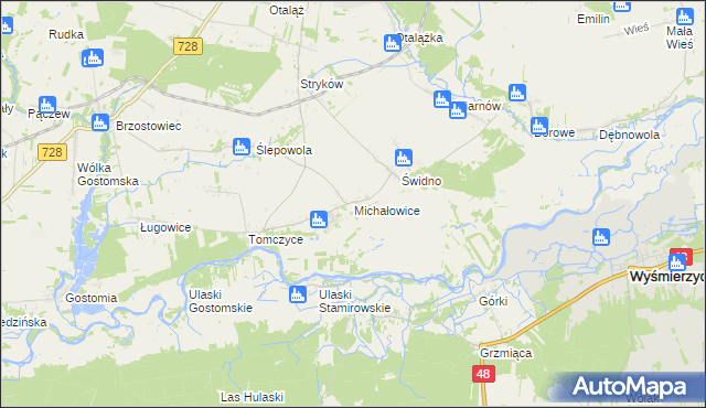 mapa Michałowice gmina Mogielnica, Michałowice gmina Mogielnica na mapie Targeo