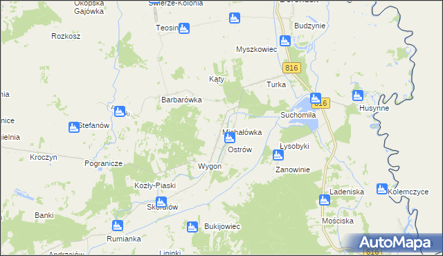 mapa Michałówka gmina Dorohusk, Michałówka gmina Dorohusk na mapie Targeo