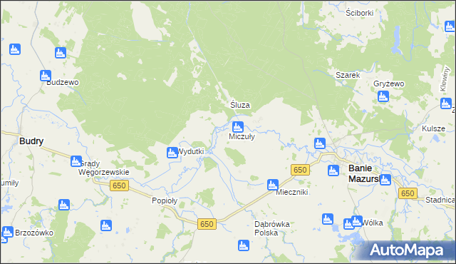 mapa Miczuły, Miczuły na mapie Targeo