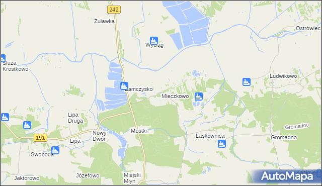 mapa Mieczkowo, Mieczkowo na mapie Targeo