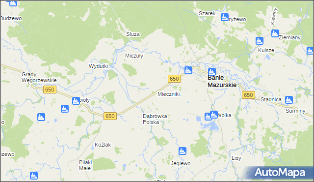 mapa Mieczniki, Mieczniki na mapie Targeo