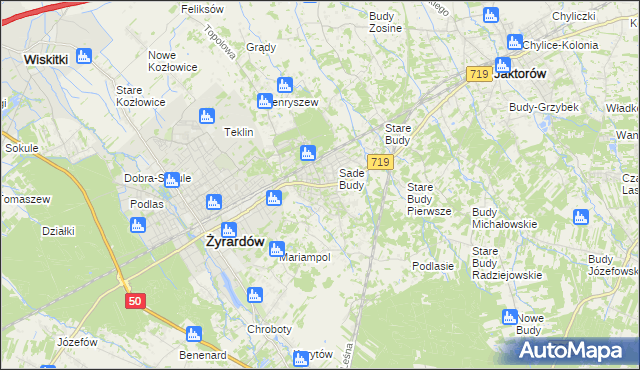 mapa Międzyborów, Międzyborów na mapie Targeo