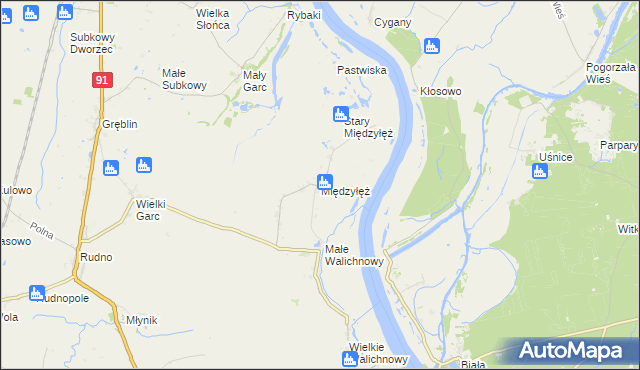 mapa Międzyłęż, Międzyłęż na mapie Targeo