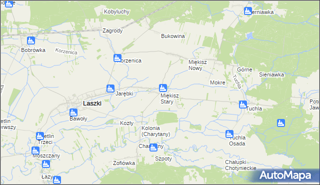 mapa Miękisz Stary, Miękisz Stary na mapie Targeo