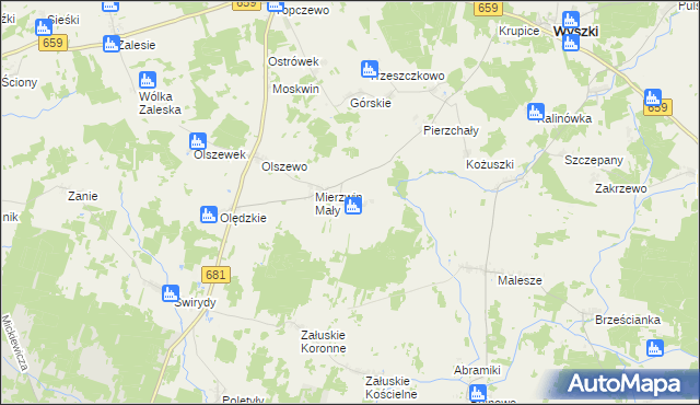 mapa Mierzwin Duży, Mierzwin Duży na mapie Targeo