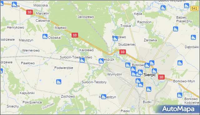 mapa Mieszczk, Mieszczk na mapie Targeo