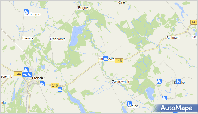 mapa Mieszewo, Mieszewo na mapie Targeo