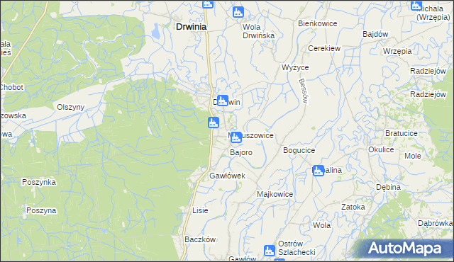 mapa Mikluszowice, Mikluszowice na mapie Targeo