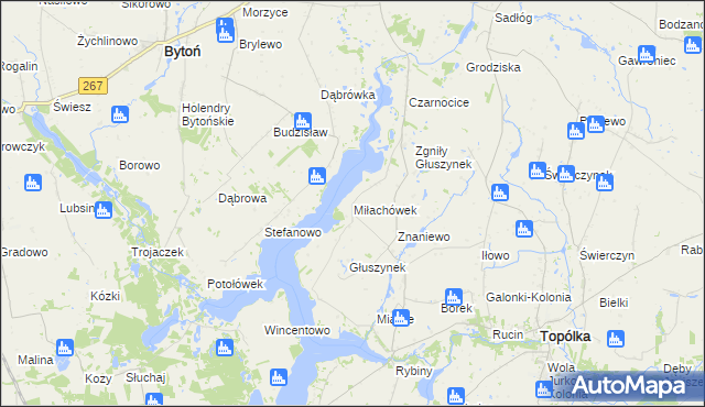 mapa Miłachówek, Miłachówek na mapie Targeo