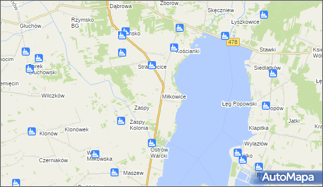 mapa Miłkowice gmina Dobra, Miłkowice gmina Dobra na mapie Targeo