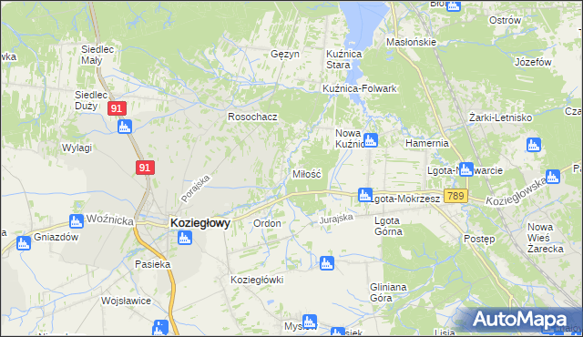 mapa Miłość, Miłość na mapie Targeo