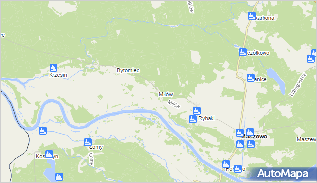 mapa Miłów, Miłów na mapie Targeo