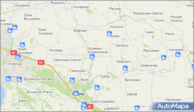 mapa Miszewko-Stefany, Miszewko-Stefany na mapie Targeo