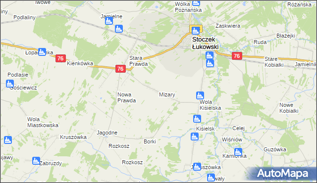 mapa Mizary, Mizary na mapie Targeo